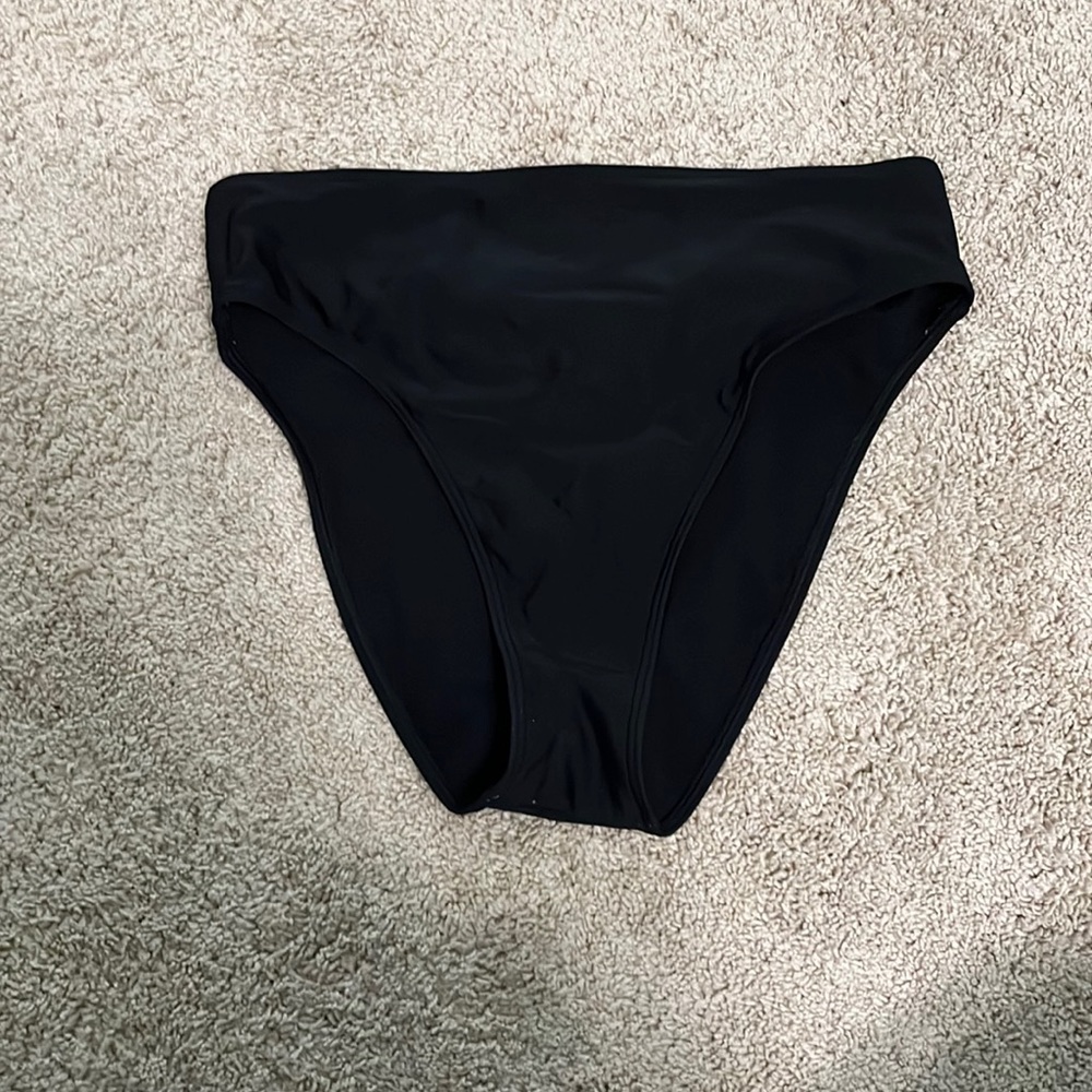 plain black Hollister size medium bikini bottoms
